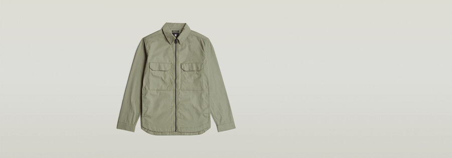 camisa regular con cremallera