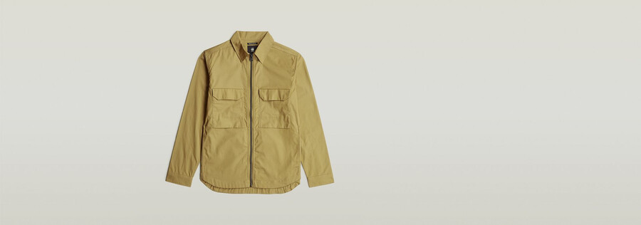 camisa regular con cremallera