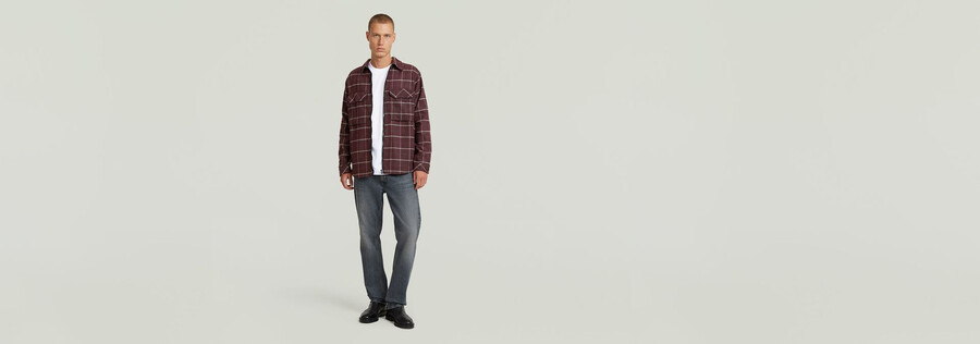 camisa regular con cremallera