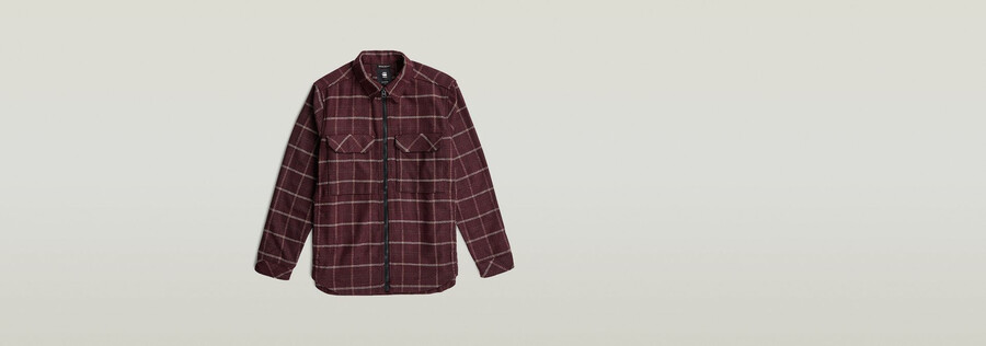 camisa regular con cremallera