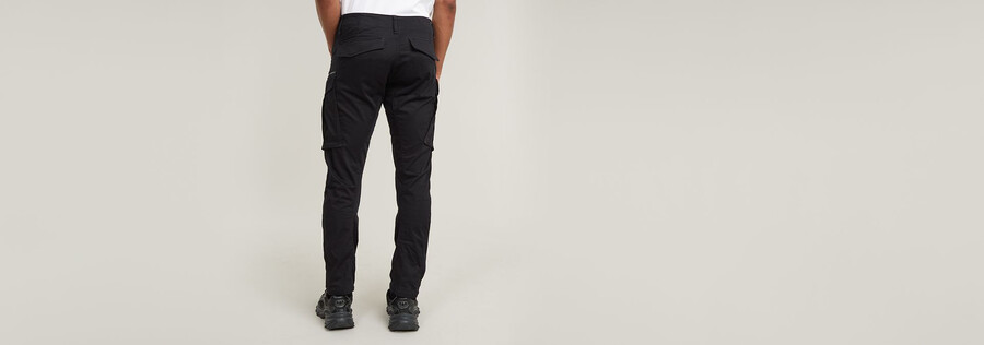 pantalones cónicos regulares con cremallera 3d de rovic