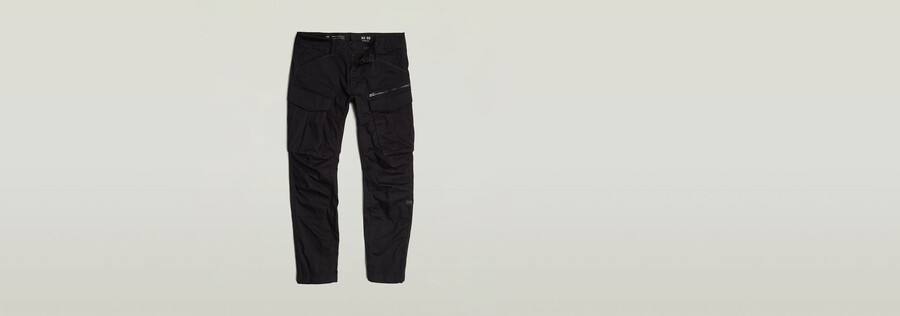 pantalones cónicos regulares con cremallera 3d de rovic