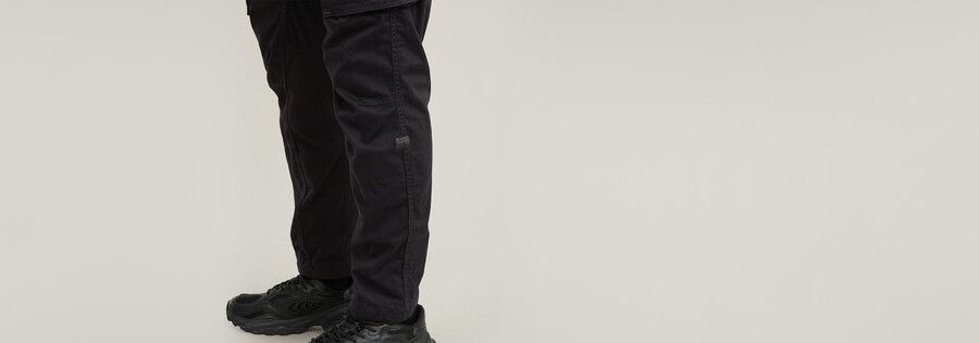 pantalones cónicos regulares con cremallera 3d de rovic