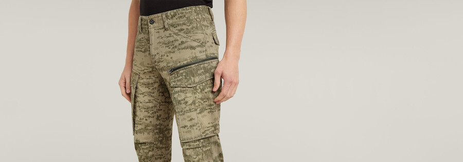 pantalones cónicos regulares con cremallera 3d de rovic