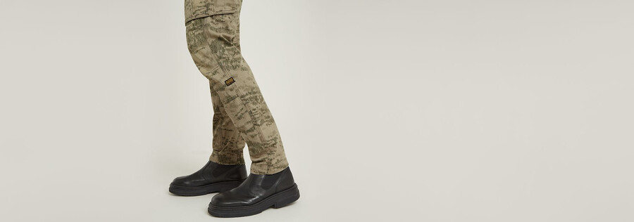 pantalones cónicos regulares con cremallera 3d de rovic