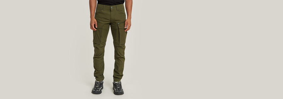 pantalones cónicos regulares con cremallera 3d de rovic