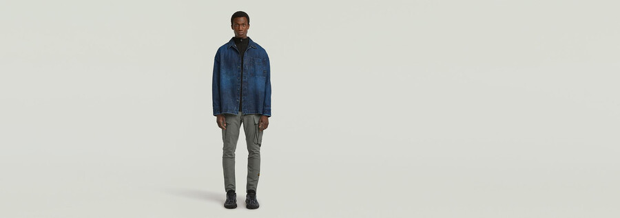 pantalones cargo ajustados 3d con bolsillo y cremallera