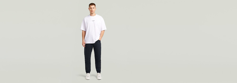 pantalones cargo 3d con puños cónicos regulares
