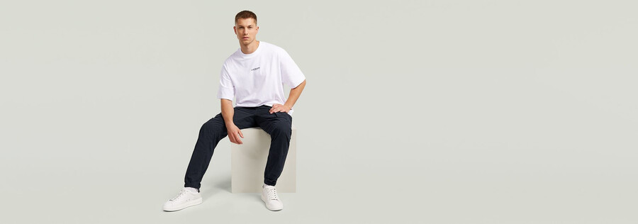 pantalones cargo 3d con puños cónicos regulares