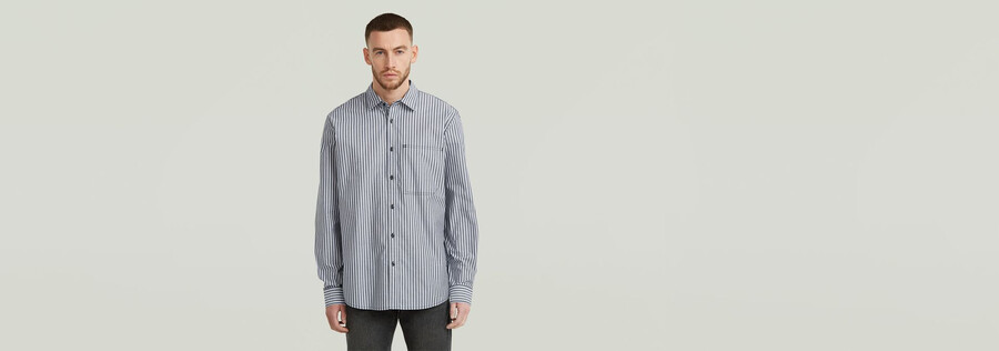 camisa regular de un bolsillo de manga larga