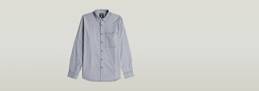 camisa regular de un bolsillo de manga larga