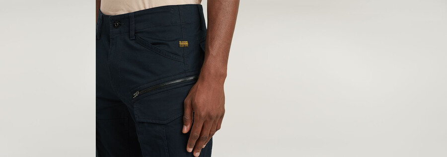 pantalones cortos regulares con cremallera rovic