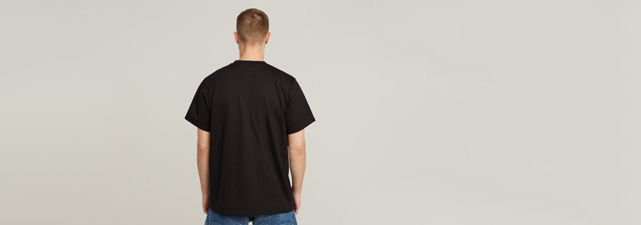 camiseta holgada con estampado de símbolos