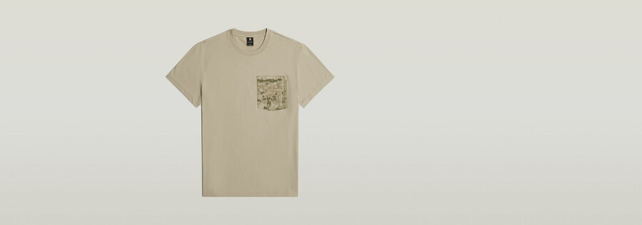 camiseta de bolsillo con camuflaje tejido shadow