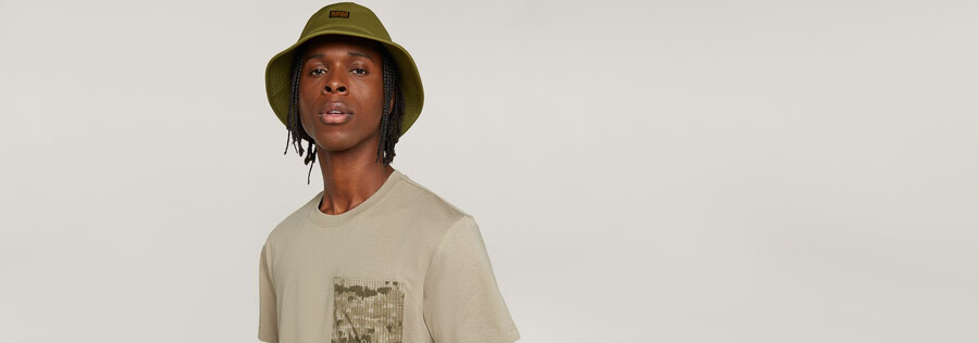 camiseta de bolsillo con camuflaje tejido shadow