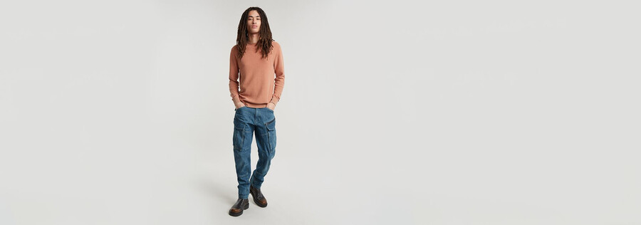 rovic zip regular tapered denim