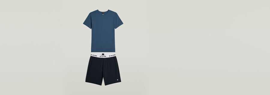 conjunto de pijama de camiseta y pantalón corto