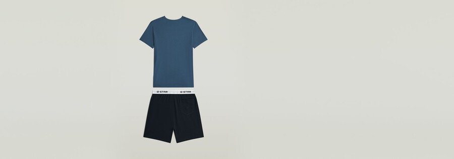 conjunto de pijama de camiseta y pantalón corto