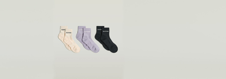 paquete de 3 calcetines tobilleros