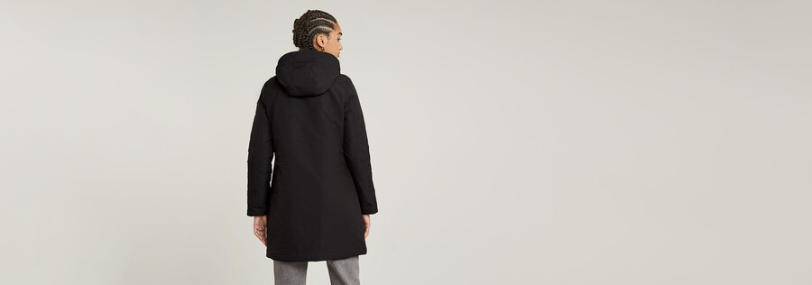 parka delgada con capucha y acolchado vodan