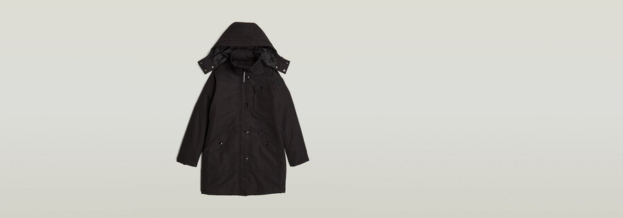 parka delgada con capucha y acolchado vodan