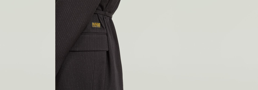 blazer cruzado con cinturón
