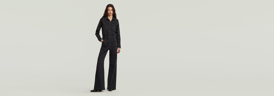 mono de pierna ancha estilo western
