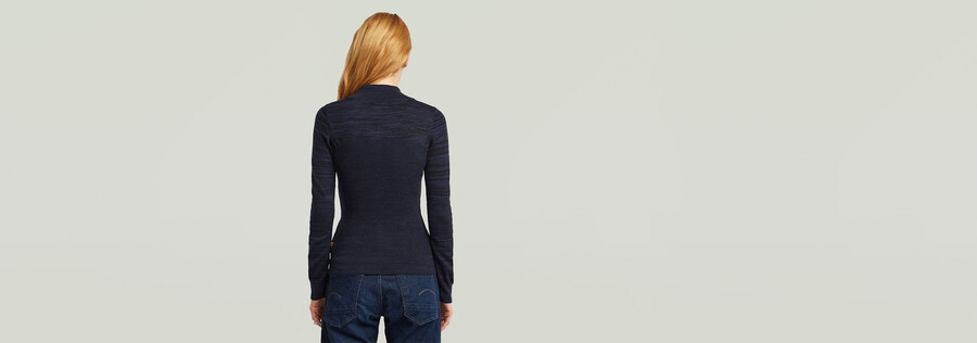 chaqueta de punto 3d biker knit slim con cremallera completa