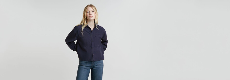 camisa corta con bolsillo