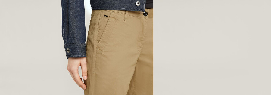 pantalones chinos ajustados de cintura media bronson