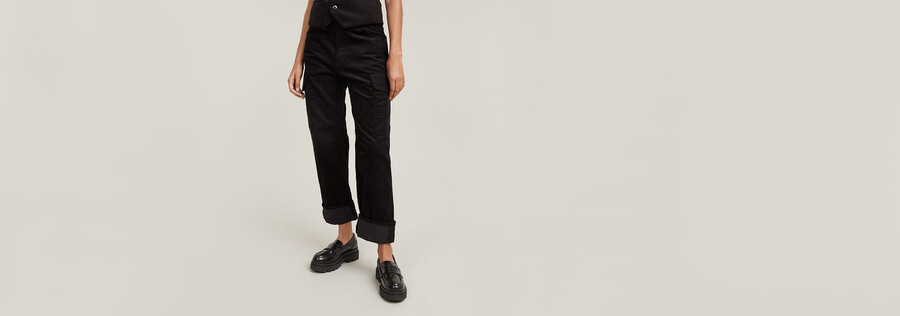 pantalones cargo con cordón 3d boyfriend