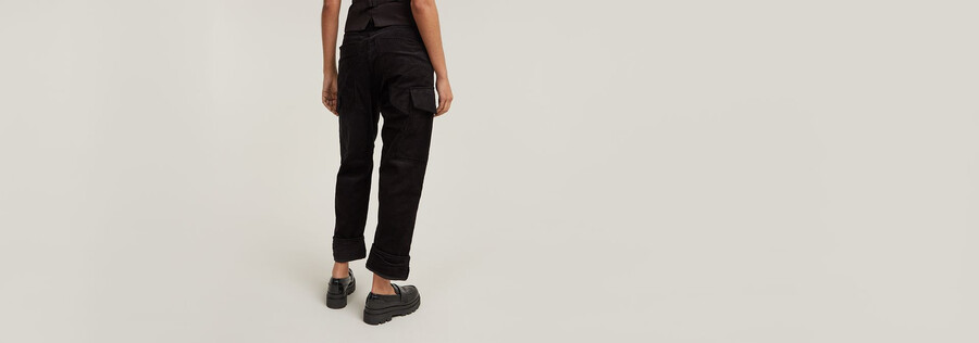 pantalones cargo con cordón 3d boyfriend