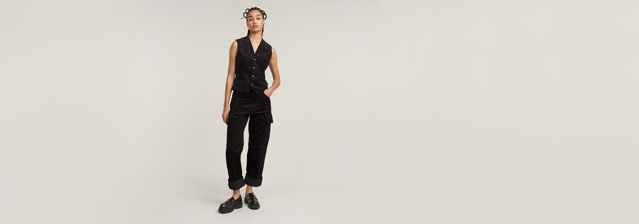 pantalones cargo con cordón 3d boyfriend