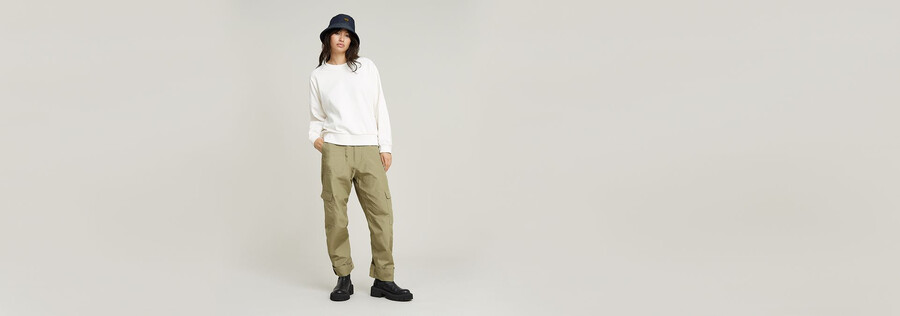 pantalones cargo 3d estilo boyfriend