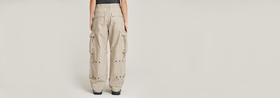 pantalones de cintura alta con diseño de globo