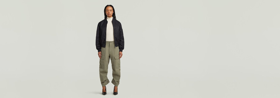 pantalones cargo 3d estilo boyfriend
