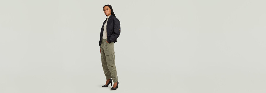 pantalones cargo 3d estilo boyfriend
