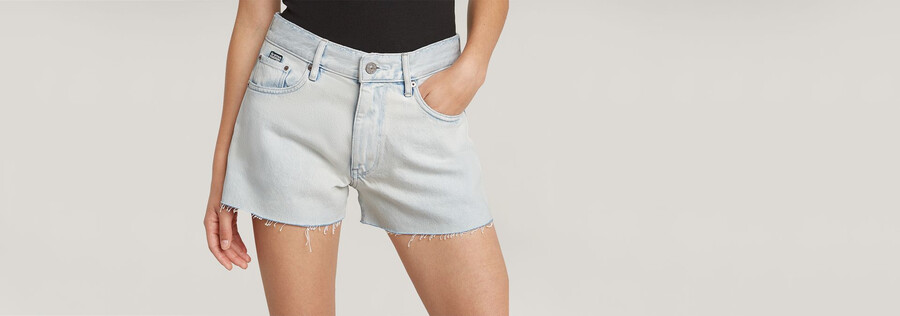 pantalones cortos true raw edge