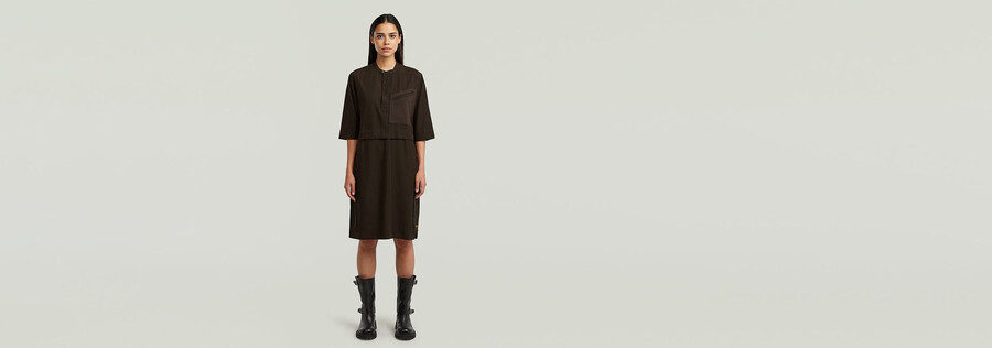 vestido camisero con media tapeta
