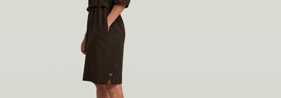 vestido camisero con media tapeta