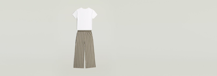 conjunto de pijama de camiseta y pantalón ancho